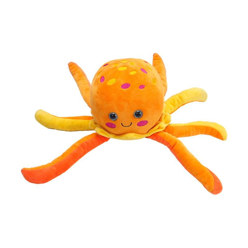 Gele octopus knuffels oceaanleven knuffel