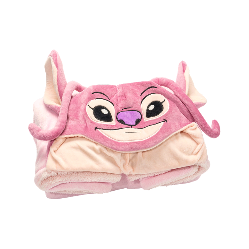 Roze pluchen deken met capuchon met capuchon Roze pluchen deken met capuchon met capuchon