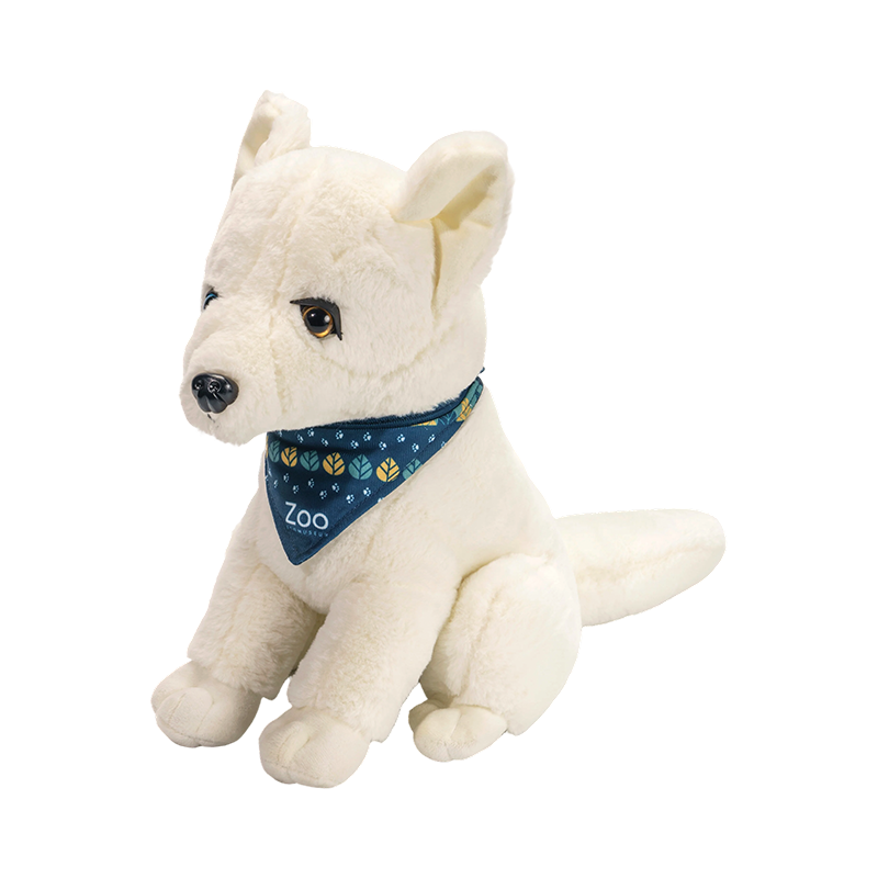Wild dier zittend Sneeuwwolf knuffels