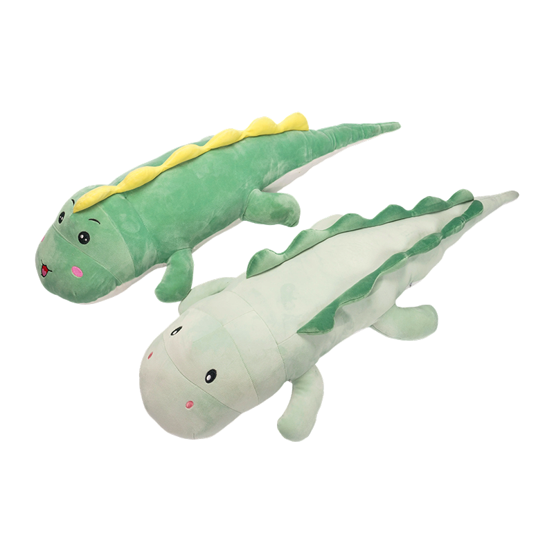 Pluche knuffels in de vorm van een dinosaurus