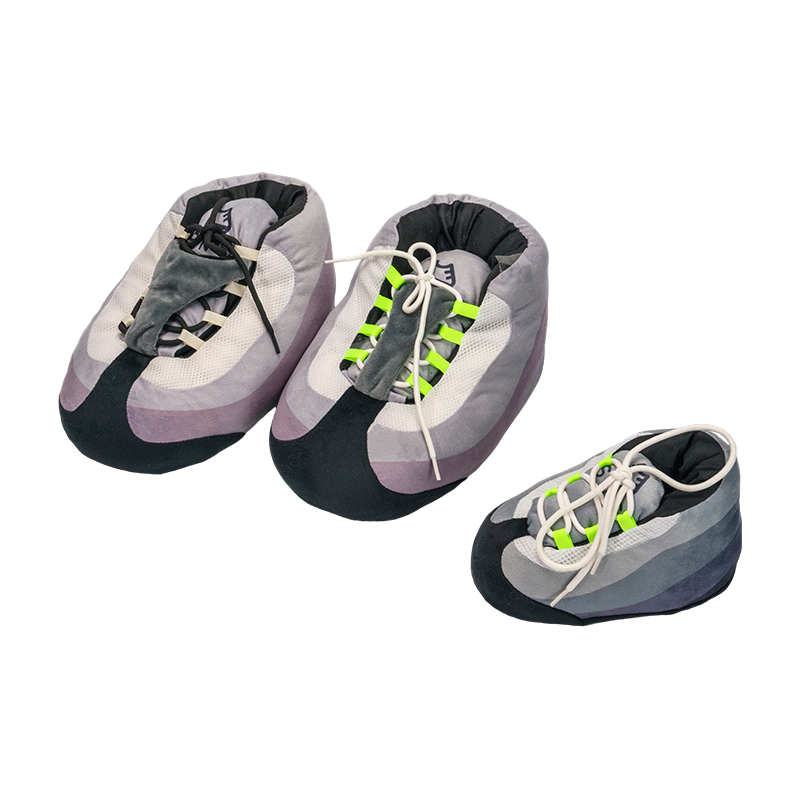 Grijze sportieve pluche schoenen
