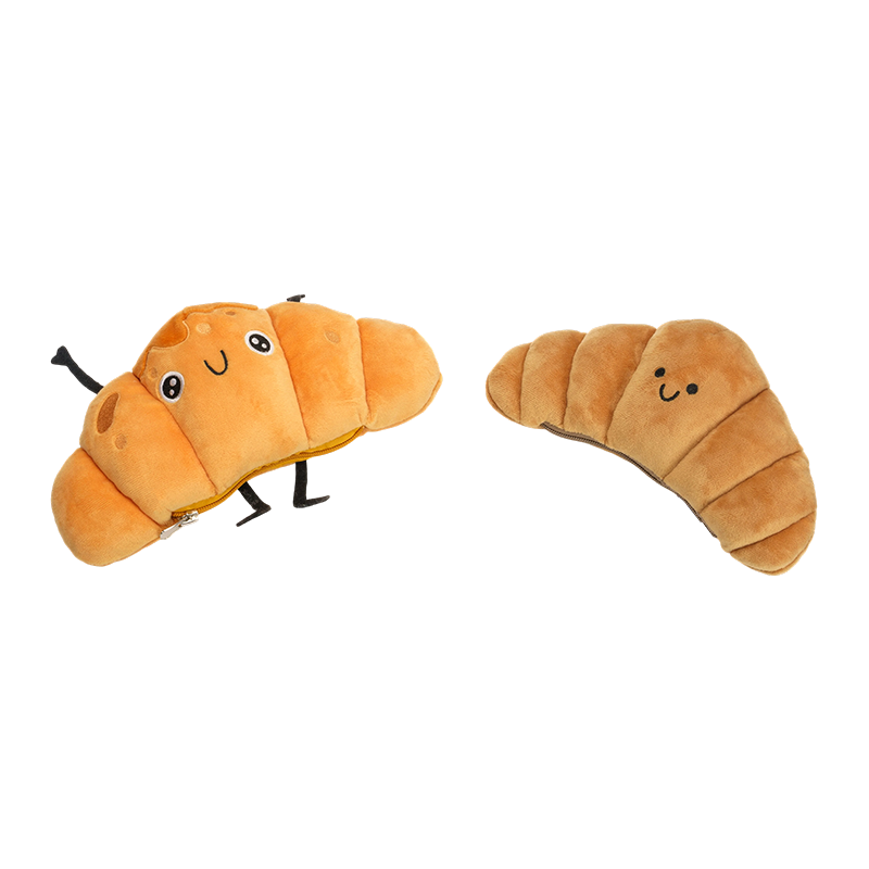 Pluche hoesjes met croissantgezicht
