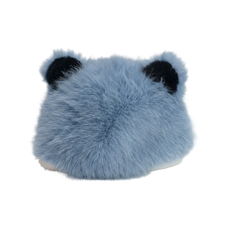 Blauwe panda oor pluche hoed