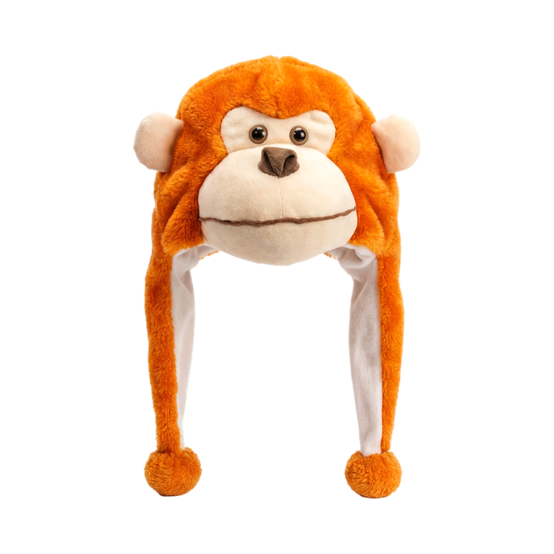 Oranje aap pluche hoed