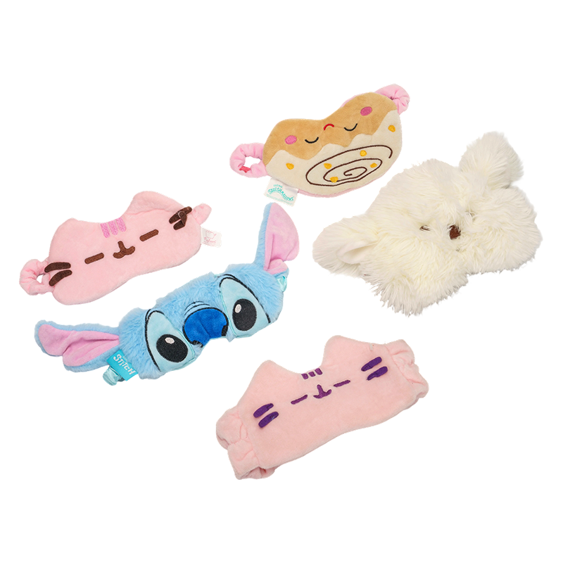 Fuzzy oogmaskers met dierenmotief